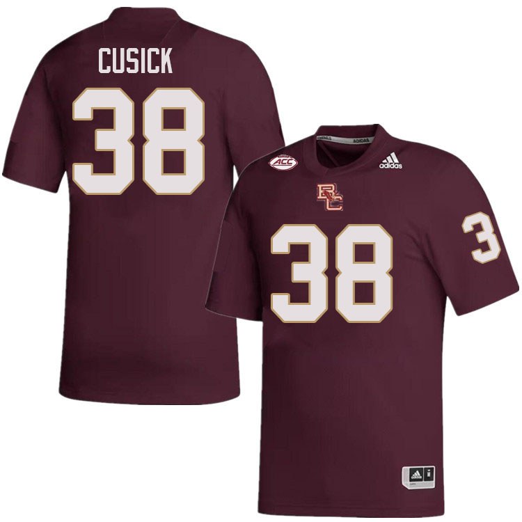 Boston College Eagles #38 Tommy Cusick College Football Jerseys Stitched-Maroon